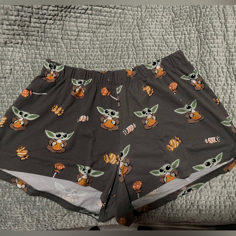 Halloween Star Wars Baby Yoda Grogu Pajama Shorts